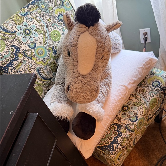 Plush Grey Stuffed Horse - Picture 8 of 8